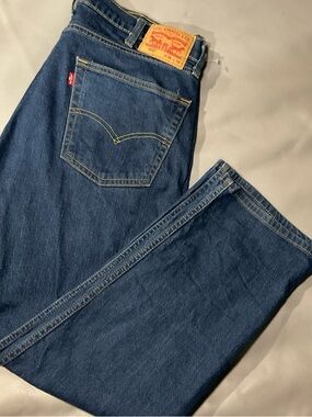 Levi's Men’s Indigo Straight-Leg Jeans with Leather Patch